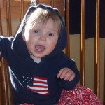Brother Andrew Kieran, 13 months, learning gentle strength while we do "So big!..."