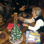 Sr. Karen and Teen Jenga anyone? Sr. Karen and teenage friend at play