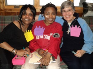 Smiling retreatants Smiling retreatants
