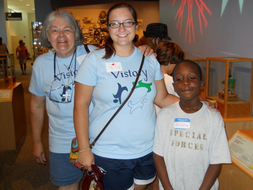 Sr. Suzanne and VISTORY students