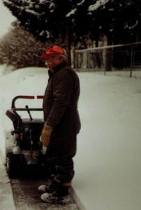 Faithful snowblowing friend, George Perez