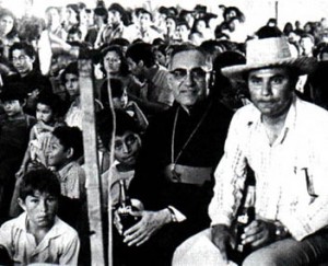 Archbishop Romero among the people