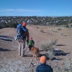 On a hike with Henry, the littles and Peter