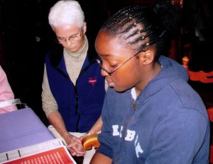 Sr. Katherine & Young woman praying How many ways are there to be fed?