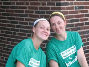 Maddy and Clare, Visitation '10 Grads, did a phenomenal job running the games