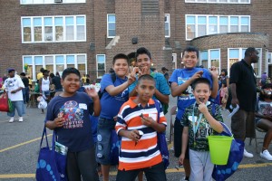 A few of the 200 northside youth who received school supplies at NNOP 2011