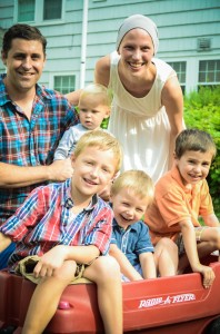 Elizabeth with her family