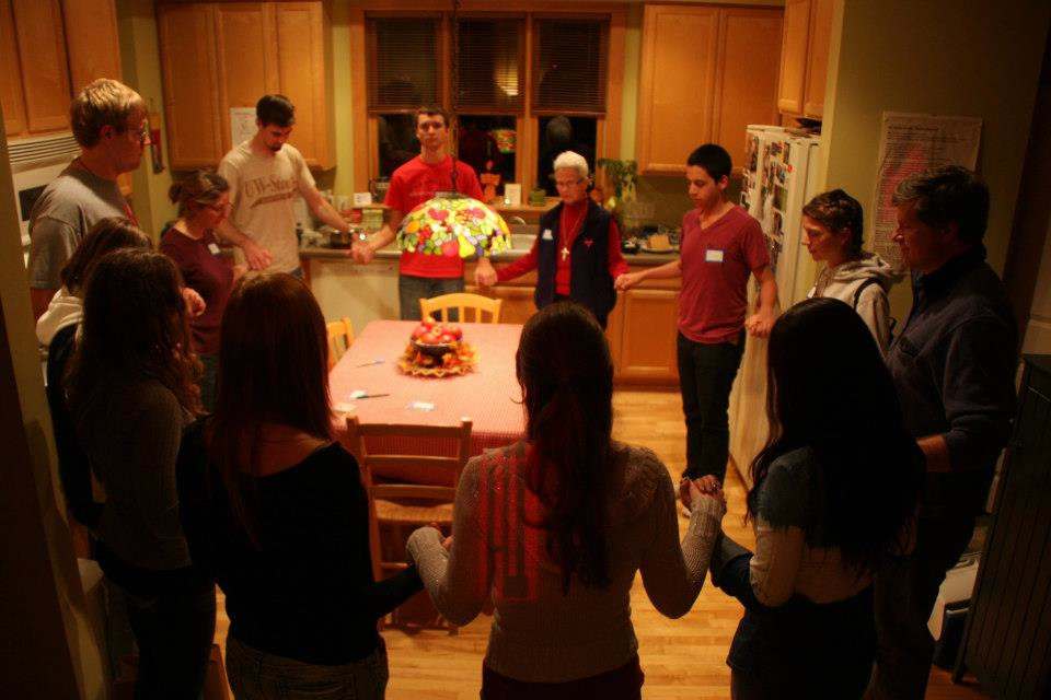 UW Stout Prayer Circle Prayer Circle at St. Jane House -- Care to provide a more creative caption? Enter one below in the comments section!