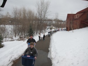 At St. Thomas Becket: Loading the U-Haul